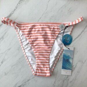 Forever 21 Bikini Bottom Striped 50 UPF NWT